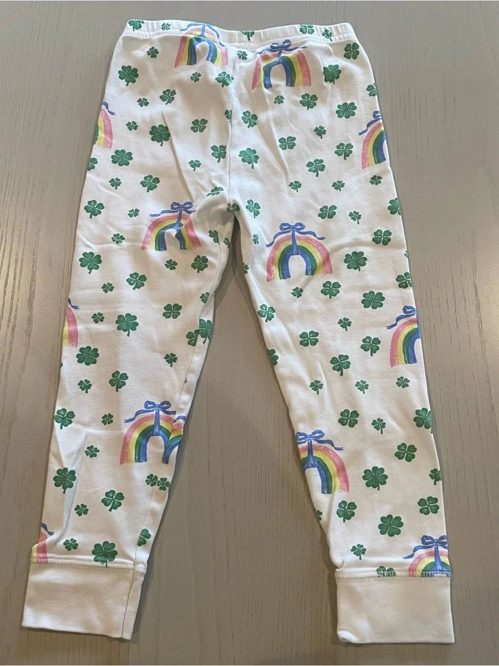 TBBC Beaufort Bonnet Company Sara Jane Pajama Set Crescent Clover Rainbows 4T